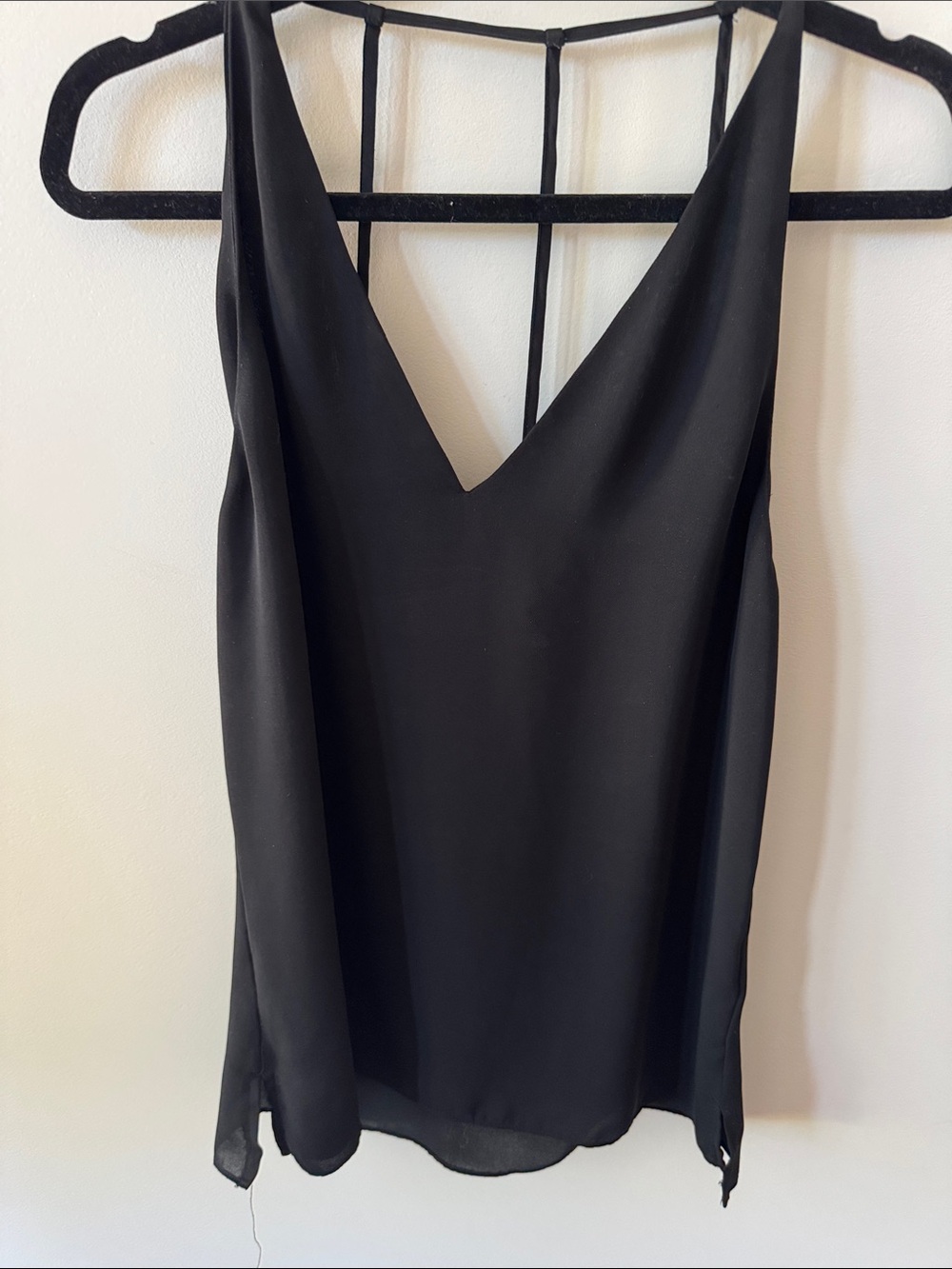 Sam Edelman Black V-Neck Women's Tank Top